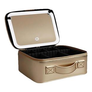 高级亮面化妆包女便携大容量专业化妆师跟妆品收纳包纹绣工具箱盒