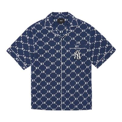 短袖衬衫MLB情侣短袖休闲