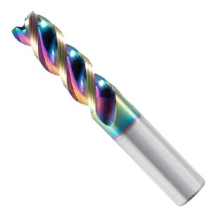 60度铝用铣刀钨钢3刃U型槽七彩硬质合金铝专用洗刀三刃立铣刀加长