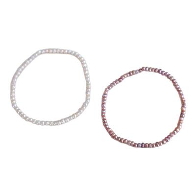 小立交天然淡水真珍珠手链