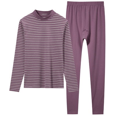 女纯棉中高领秋衣秋裤保暖套装