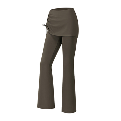 云感高腰全假两件瑜伽喇叭裤