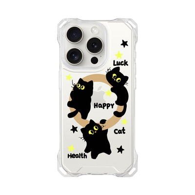 苹果15磁吸卡通煤球猫挂绳潮流