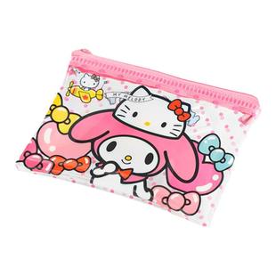 日本三丽鸥HelloKitty系列50周年限定防水拉链收纳袋 零钱包 卡袋