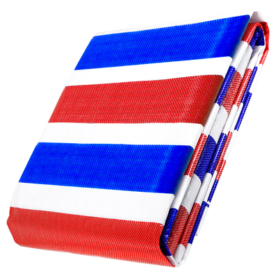 三色彩条布防水防晒布