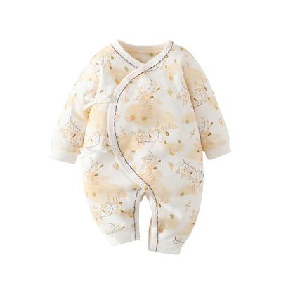 温巢新生婴儿衣服秋冬加棉连体衣