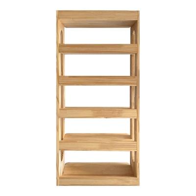 实木书架置物架落地一体靠墙转角储物柜简易儿童学生不占地方书柜