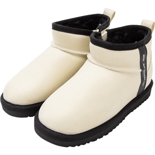 迷你巴拉巴拉童鞋儿童雪地靴男童女童中筒加厚加绒冬季靴子