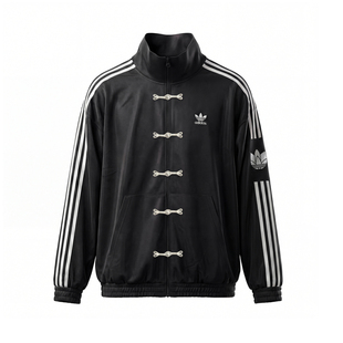 Adidas/三叶草 Remake新中式盘扣黑白经典男女同款外套 ENCOMPASS