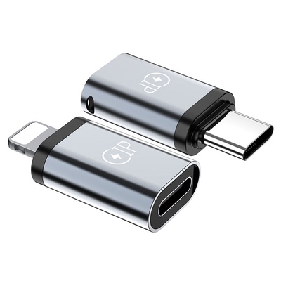 适用苹果转接头充电转换器双type-c母转lightning头PD20W快充华为