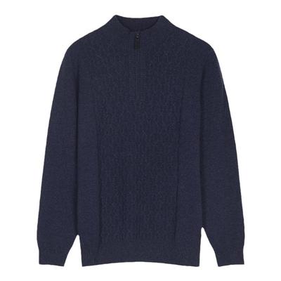 拉链保暖半高领加厚羊绒衫