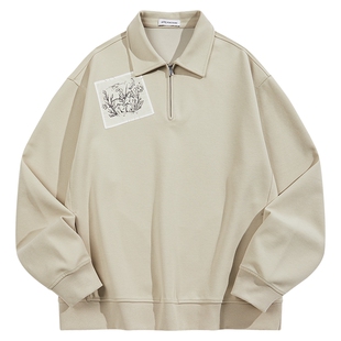 【商场同款】太平鸟男装卫衣26春季新款肌理翻领上衣 B1CRG1426