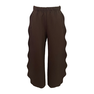 容子木ROSEMOO25冬商场同款光滑棉感微弹波浪边长裤RSS4KP318C