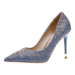 法式名媛风2025秋季新款晚礼服百搭细跟单鞋女气质尖头职业高跟鞋