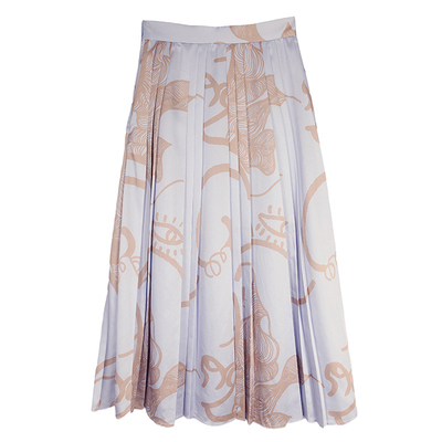 高品质韩国小姐姐紫色缎面半身裙