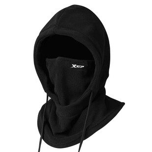 特步防寒连帽围脖一体骑行骑车保暖帽子秋冬季男款骑行女防风面罩