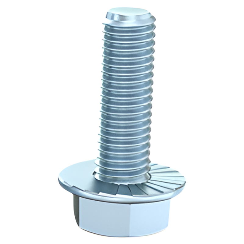 8.8级镀锌法兰外六角螺丝 法兰面带垫螺栓防滑螺钉M4M5M6M8M10M12