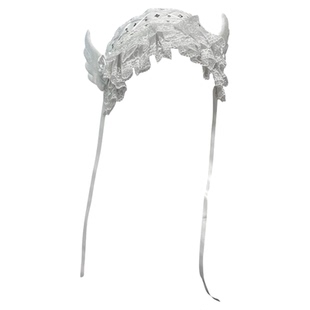 1Gangster Inn原创哥特发带蕾系型翅膀铆钉头饰蕾丝亚文化lolita