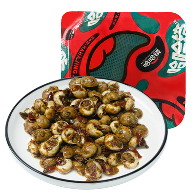 【哈哈镜食品旗舰店】锁鲜装 麻辣香螺238g 夜宵即食卤味小吃