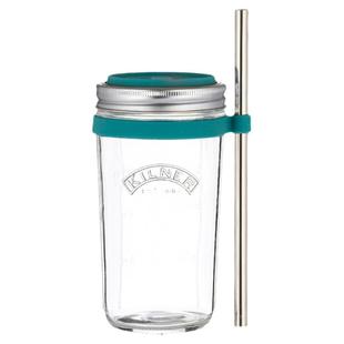 英国kilner吸管杯咖啡杯思慕雪杯子梅森牛奶大容量果汁水杯玻璃杯