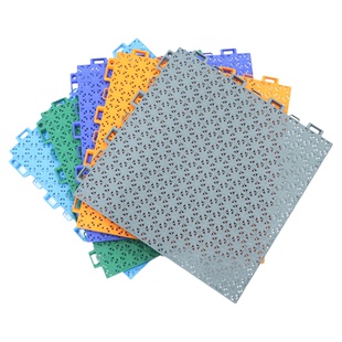 双层雪花米pp悬浮拼装运动地板篮球场足球场羽毛球场生产厂家安装