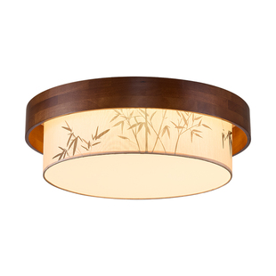 宋式美学圆形卧室新中式吸顶灯中古风吸吊两用客厅灯茶室餐厅吊灯