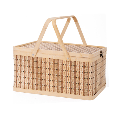 复古风国潮礼盒喜事年货活动竹篮