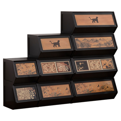 收纳箱家用前开式翻盖儿童玩具