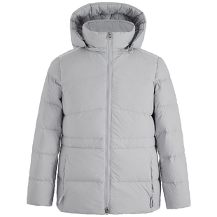 雪中飞羽绒服女款短款连帽2025新款时尚休闲百搭冬季保暖鸭绒外套