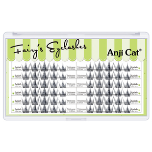 anjicat鱼尾漫画睫毛新手单眼皮女生自嫁接假睫毛自然C卷