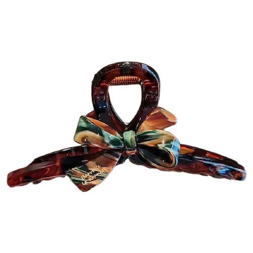 高级感法式油画蝴蝶结抓夹大号发量大气质新款后脑勺盘发鲨鱼夹女