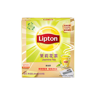 lipton立顿茉莉花茶100包商用茶包办公家庭袋泡茶草本茶官方正品