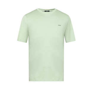 迪柯尼凉感玉蝉丝短袖圆领T恤夏季新款男士轻薄120S双股丝棉