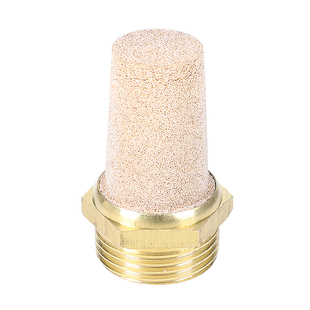 气动消声过滤器BSL铜长头排气01-02分气体平头电磁阀静音消音声器