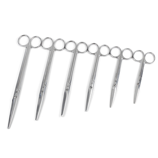 上海金钟不锈钢剪刀直弯小剪刀眼科剪半月牙拆线剪精细剪组织剪刀