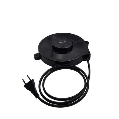 HIERTECH黑色2芯1.8米扁线自动收线器适用于电滑轨感应灯自动门