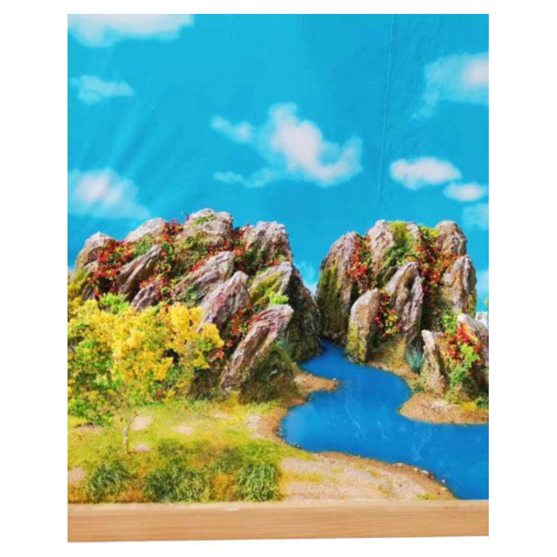 纯手工沙盘山水手办摆件拍摄背景