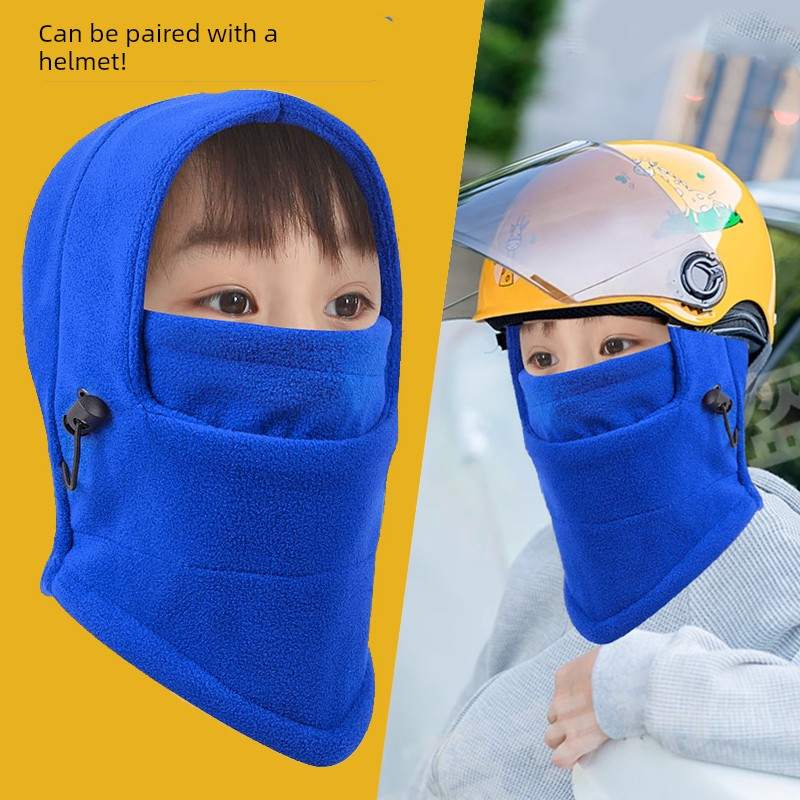 儿童头盔内胆帽保暖面罩冬季骑行头套运动防寒护脸帽防风坐摩托车