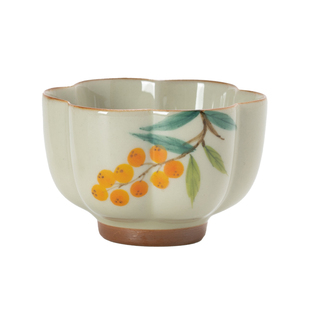 画续草木灰手绘枇杷主人杯单杯女功夫茶具茶杯单个品茗杯陶瓷对杯