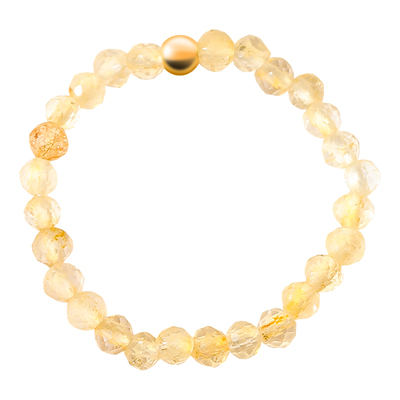 黄水晶招财戒指女指环小众设计感