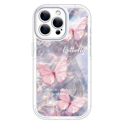 适用苹果16手机壳16pro新款15外壳16promax的14女款13超好看镜头12全包2025网红爆款高级版plus透明水波蝴蝶