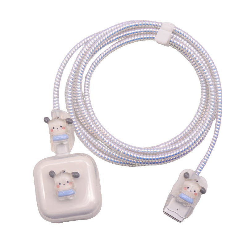 适用40W苹果MacBook充电器保护套MagSsfe3磁吸线电脑数据线缠绕绳