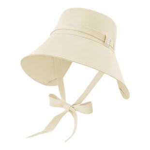 蕉下渔夫帽防晒女2025款夏海边法式户外飘带防紫外线遮阳渔夫帽子