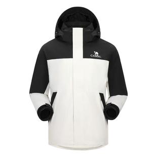 骆驼女装抓绒冲锋衣三合一外套可拆卸春夏新款防风防水旅行登山服