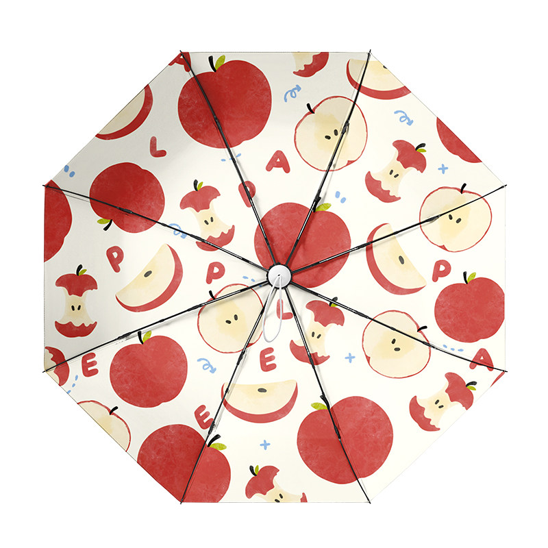 Cikatu西卡图红苹果雨伞学生上学专用女晴雨伞加大加厚加固遮阳伞