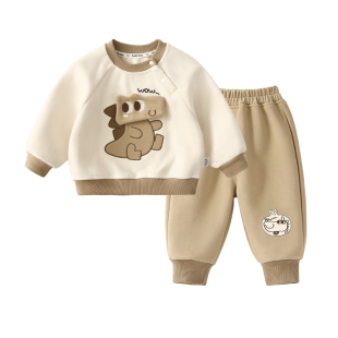 男童卫衣套装一岁宝宝秋季套装婴幼儿秋天衣服洋气儿童秋装两件套