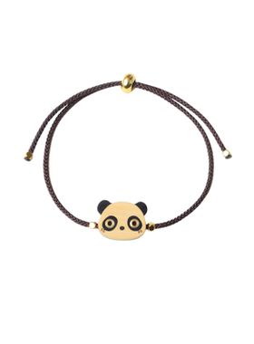 礼物熊猫手链木雕可爱