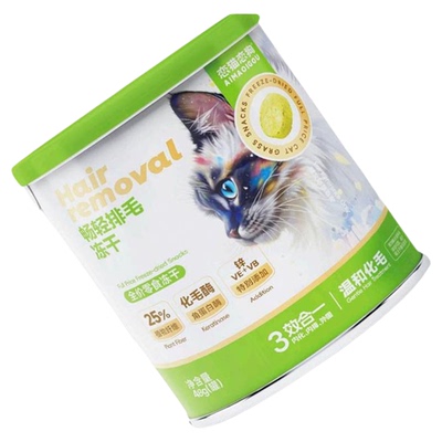 恋猫恋狗畅轻猫草冻干 饼干排毛化毛磨牙洁齿鸡胸肉罐头猫零食48g