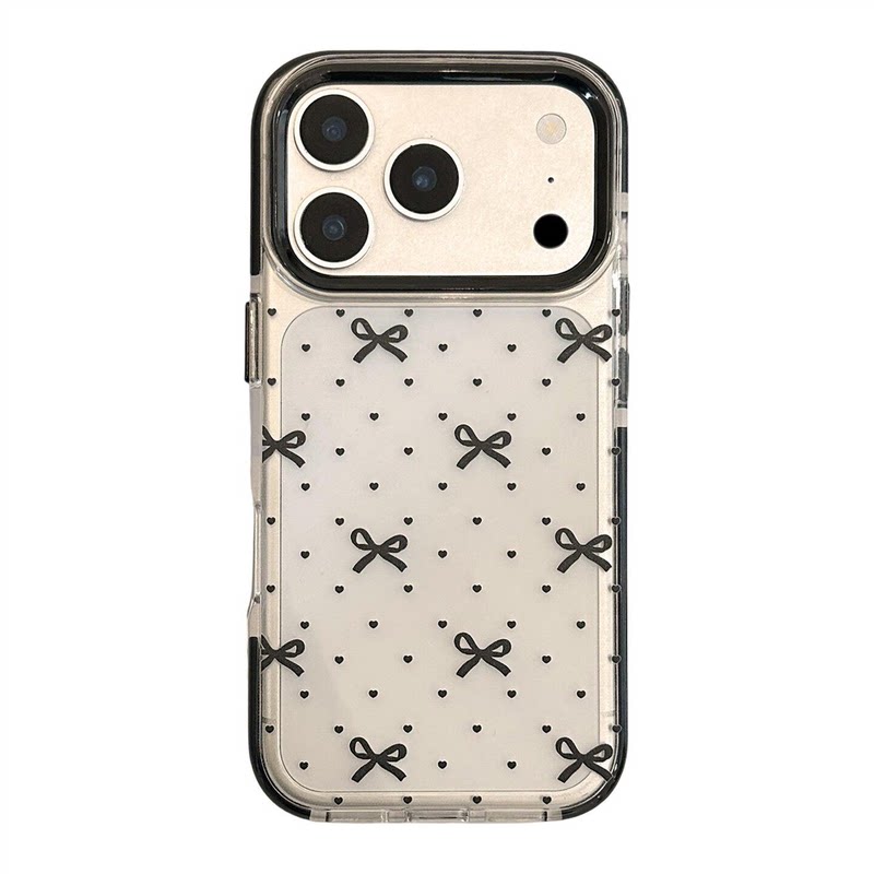 ins韩系透明蝴蝶结爱心iPhone18