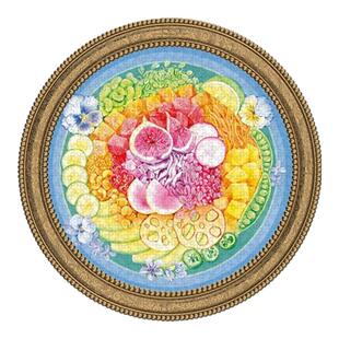 睿思Ravensburger彩色圆形拼图礼物装饰500片进口成人玩具德国